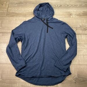 Vince Hoodie Mens XL Blue Lightweight Cotton Pullover Long Sleeve Casual Shirt